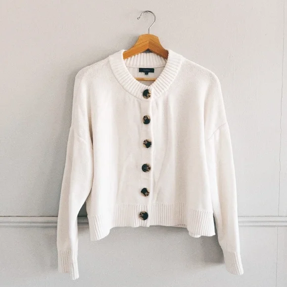 QUINCE > Cropped Cardigan - Picture 1 of 6